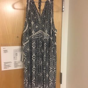 Blue and white dress